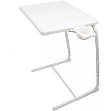 Folding Table Buddy Adjustable Laptop Dinner Desk With Cup Holder