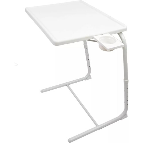 Folding Table Buddy Adjustable Laptop Dinner Desk With Cup Holder