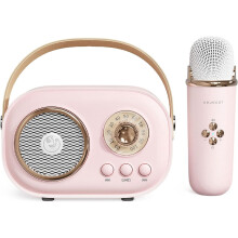 Kids Mini Karaoke Machine, Portable Karaoke Speaker With 2 Wireless Microphones