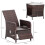 Outsunny Outsunny 3 Pieces Rattan Bistro Set w/ Adjustable Backrest - Mixed-Brown 5