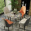 (Beige) 2 Pcs Leather Dining Chairs Metal Legs Dining Room 6