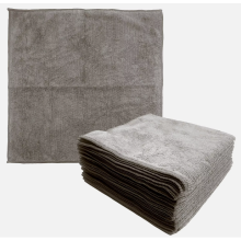 Microfibre Cloths 40x40 Cleaning Drying 10 Pcs Kitchen Window Car Gray