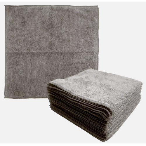 Microfibre Cloths 40x40 Cleaning Drying 10 Pcs Kitchen Window Car Gray
