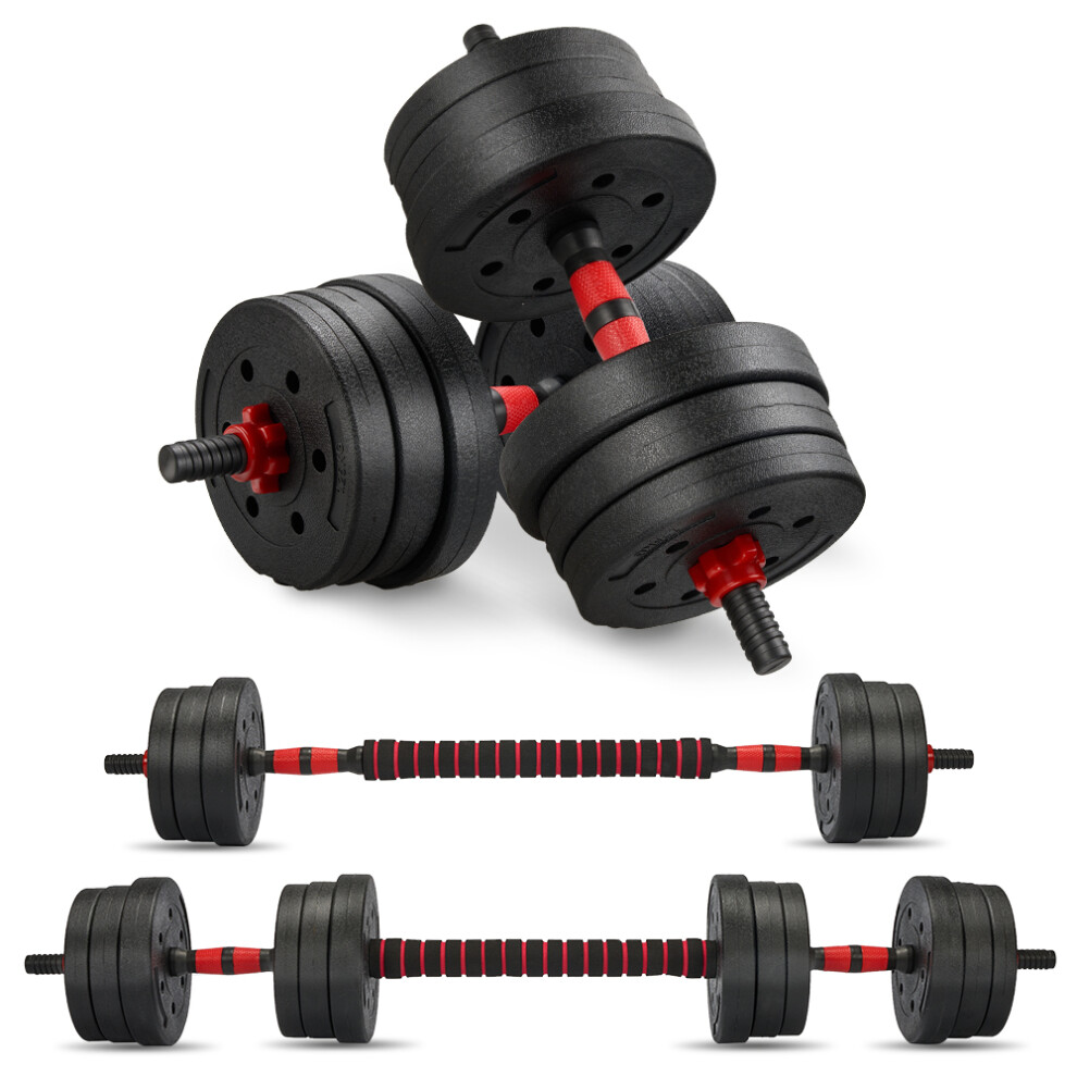 (15 KG) TEENO Dumbbells Barbell Set, Adjustable Dumbbells Weight Lifting Training Set For Man/Woman,effective for Bodybuilding Fitness Home Training