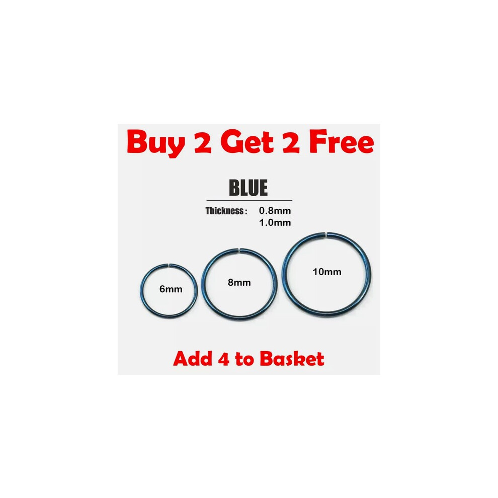 Nose Ring Surgical Steel Lip Rings Tragus Helix Ear Piercing Ring