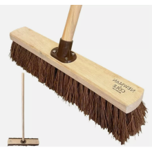 Outdoor Sweeping Brush Broom Head Handle 18" Heavy Duty Stiff Long