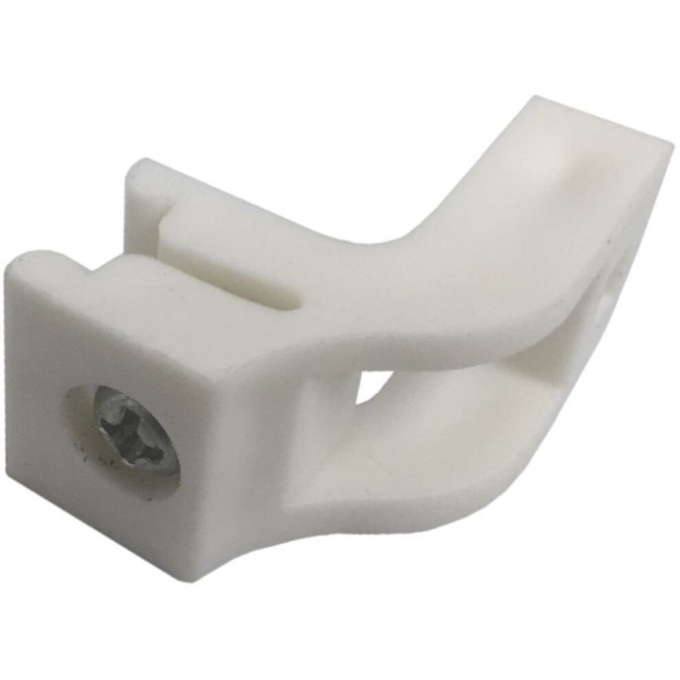 Fort Fasteners (5 Brackets) Curtain Rail Brackets To Fit Swish Sologlyde Track Fort Fasteners® White