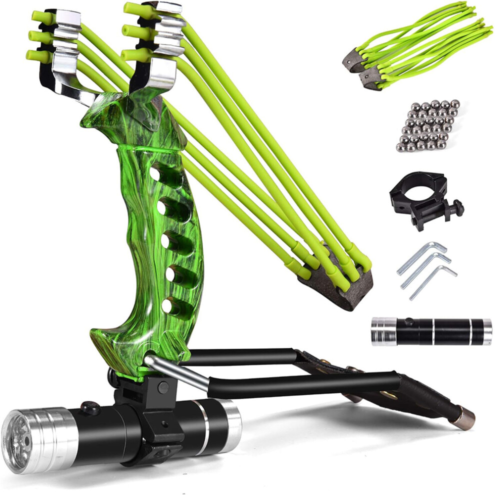 High Velocity Slingshot Catapult Ammo Elastic Hunting Vermin Camping