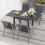 Costway Expandable Patio Dining Table Extendable Aluminum Table for 4-6 4
