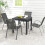 Costway Expandable Patio Dining Table Extendable Aluminum Table for 4-6 5