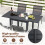 Costway Expandable Patio Dining Table Extendable Aluminum Table for 4-6 9