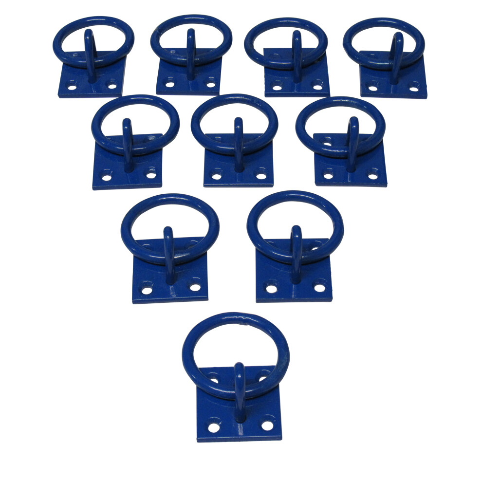 (Pack of 10, Blue ) Horse Tie Rings on Plates (Choice or Colour & Qty)