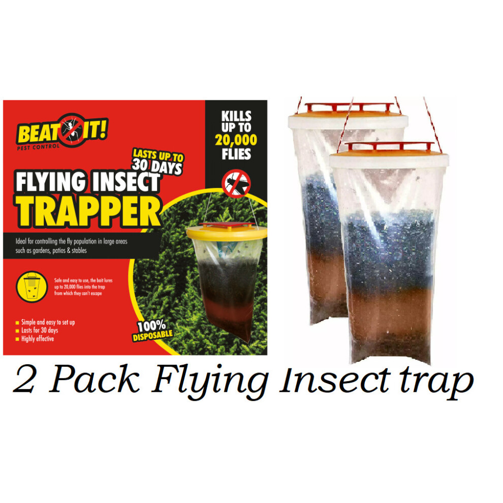 Pack of 2 Insect Fly Trap Easy to clean Can Kill Upto 20,000 Flies