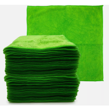 Microfibre Cloths 40x40 Cleaning Drying 20x Kitchen Window Car Green