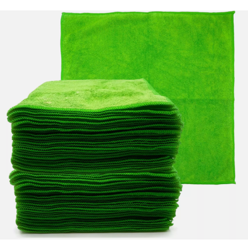Microfibre Cloths 40x40 Cleaning Drying 20x Kitchen Window Car Green