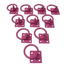 (Pack of 10, Pink ) Horse Tie Rings on Plates (Choice or Colour & Qty)