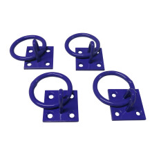 (Pack of 4, Purple) Horse Tie Rings on Plates (Choice or Colour & Qty)