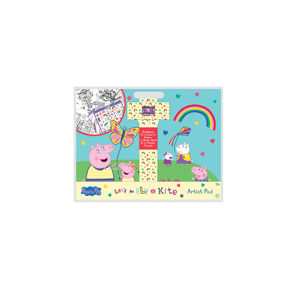 Peppa Pig Artist Pad Colour in Posters Stickers & Crayons 3+ Gift Set