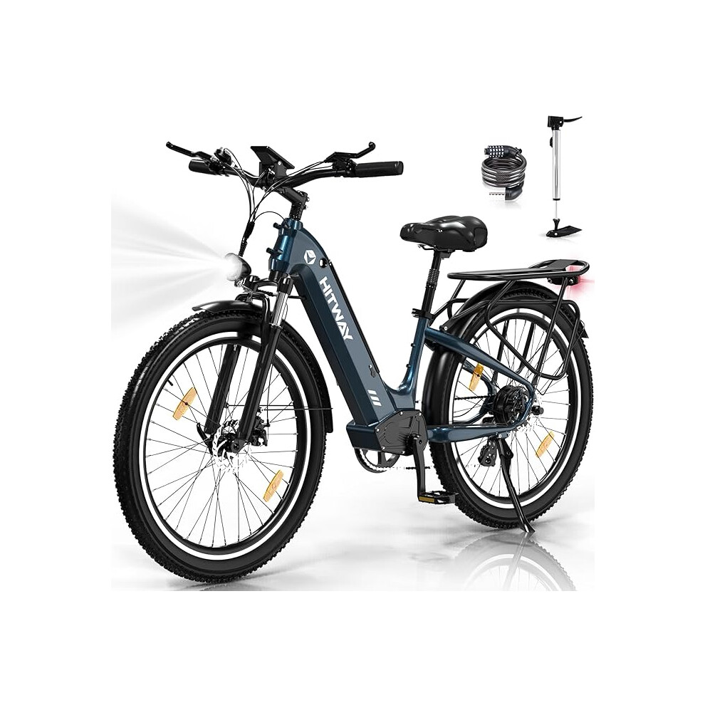 HITWAY Bk16 E-Bike, 250W City Cruiser E bike, 48V 18Ah 7-Speed