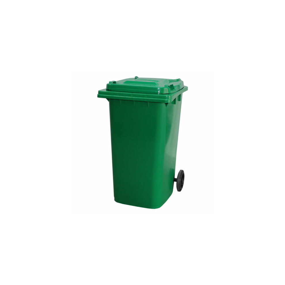 (Green) Wheelie Bin 240L Council Size & Rubber Wheels