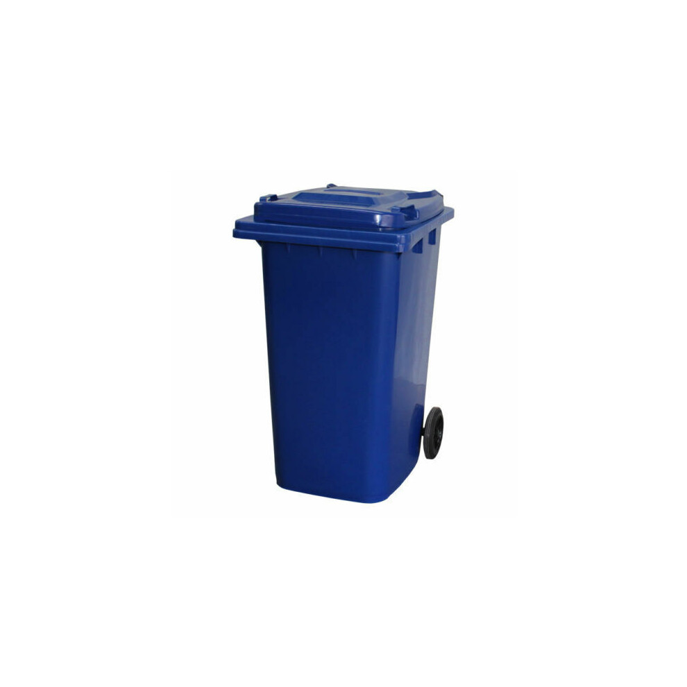 (Blue) Wheelie Bin 120L Council Size & Rubber Wheels