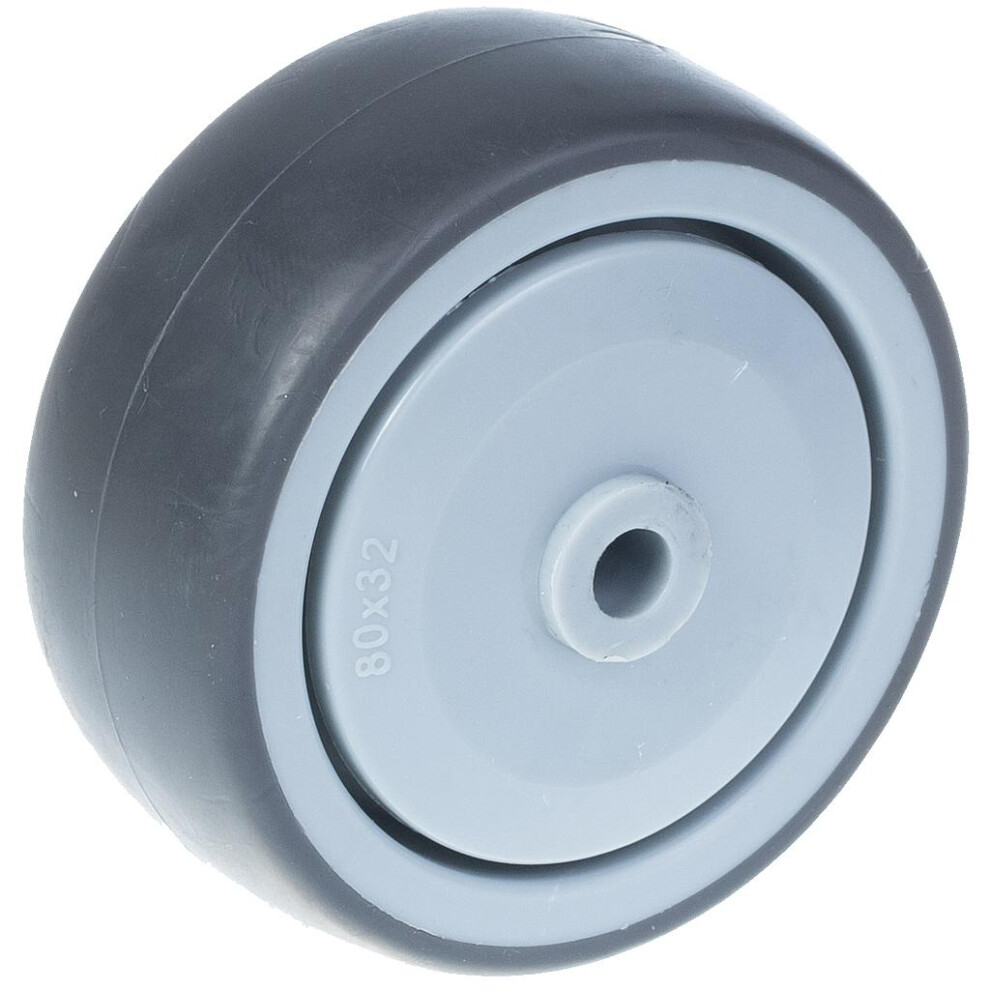80Mm Wheel With Grey Tpr-Rubber On Polypropylene Centre 5056116827548