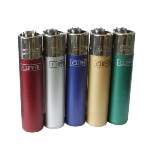 Clipper Clipper Refillable Gas Lighters 5 x Metallic Colours