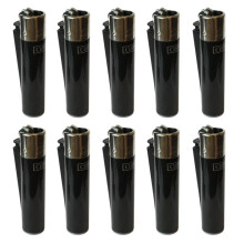 Clipper Classic Large Reusable Lighter 10 Pack (Black)