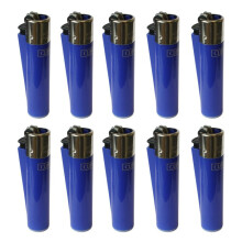 Clipper Classic Large Reusable Lighter 10 Pack (Blue)