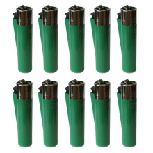 Clipper Classic Large Reusable Lighter 10 Pack (Green)