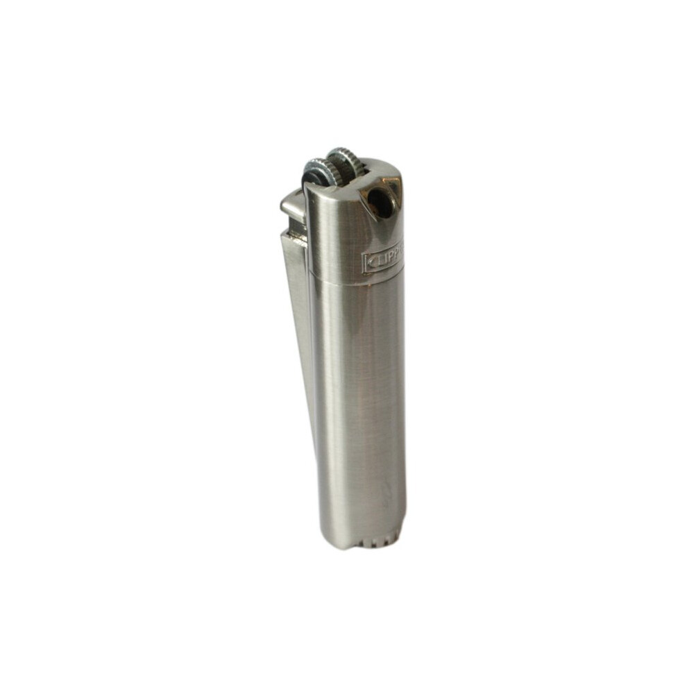 Clipper Metal Pipe Lighter Brushed Chrome