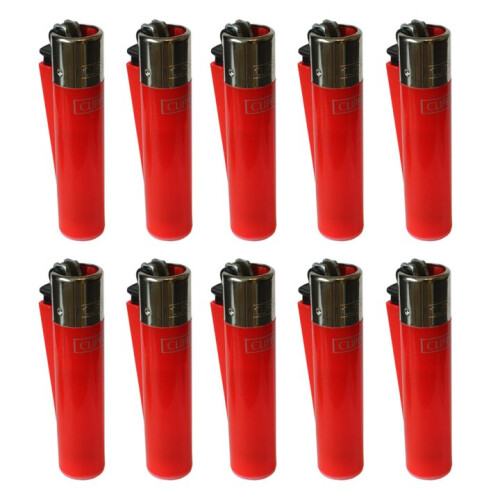 Clipper Clipper Classic Large Reusable Lighter 10 Pack (Red)