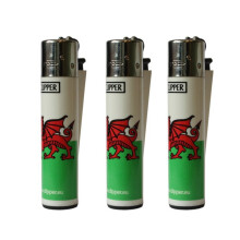 Clipper Wales Flag Refillable Gas Lighters x 3