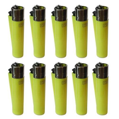 Clipper Clipper Classic Large Reusable Lighter 10 Pack (Yellow)