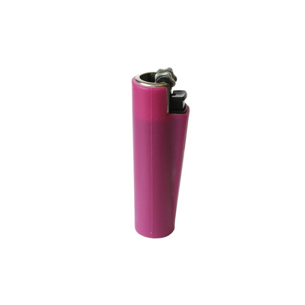 Clipper Refillable Pocket Lighter Soft Touch Rubber Pink