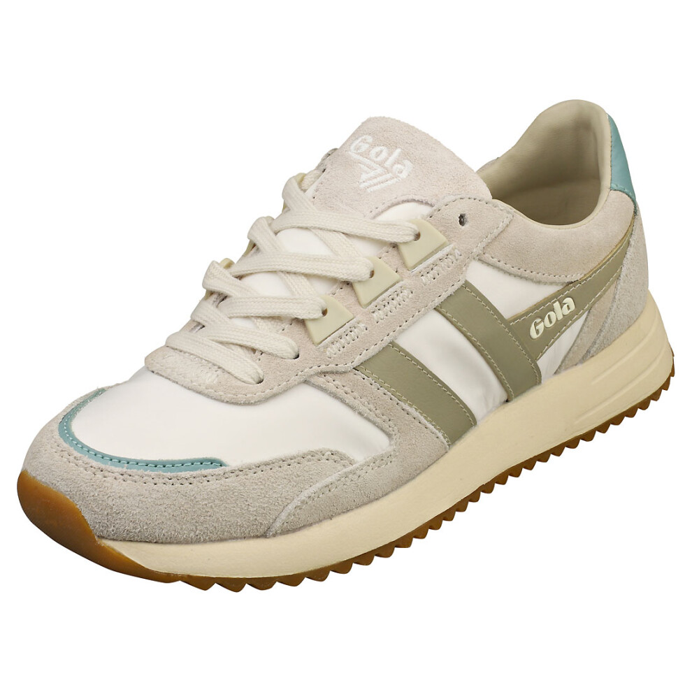 (4) Gola Chicago Womens Fashion Trainers in Off White Grey