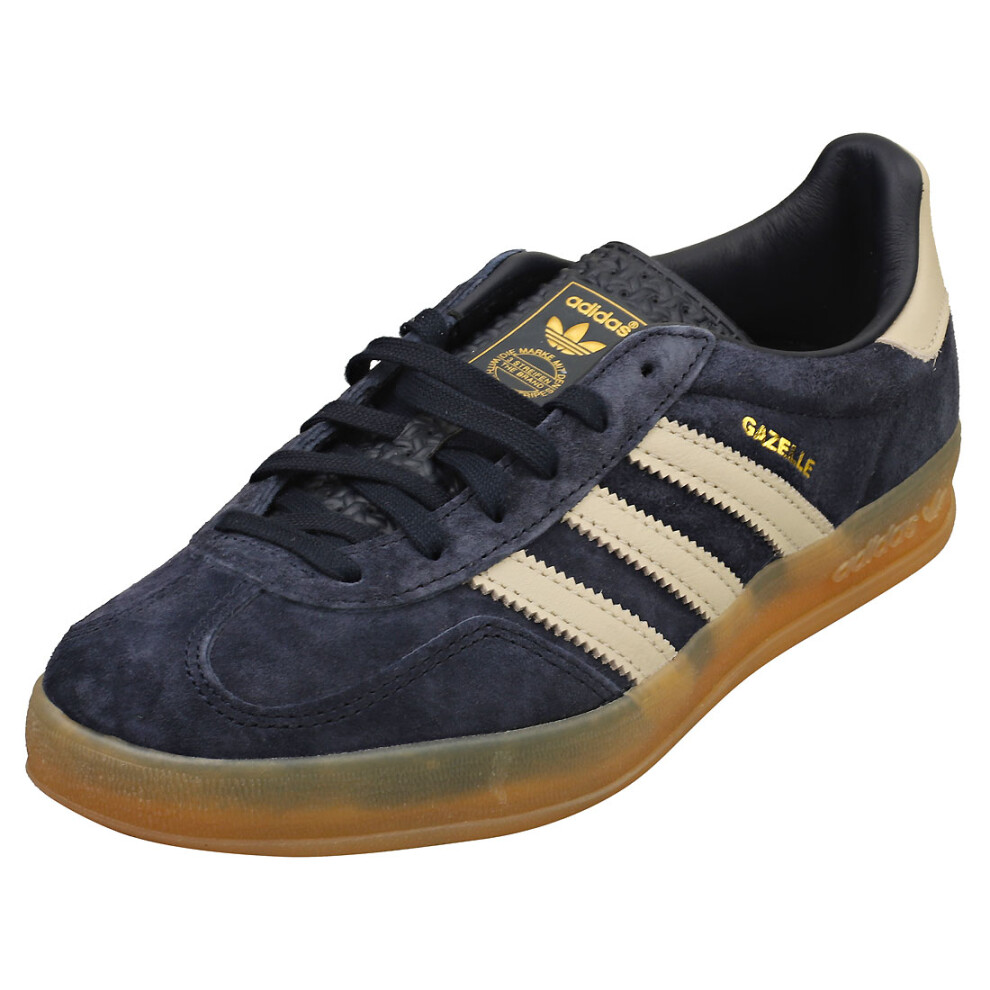 (4.5) adidas Gazelle Indoor Mens Casual Trainers in Navy Grey