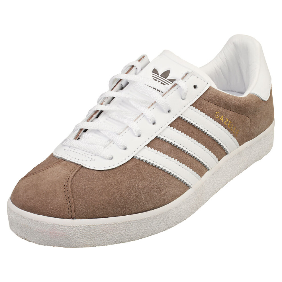 (9.5) adidas Gazelle 85 Mens Casual Trainers in Earth Strata White