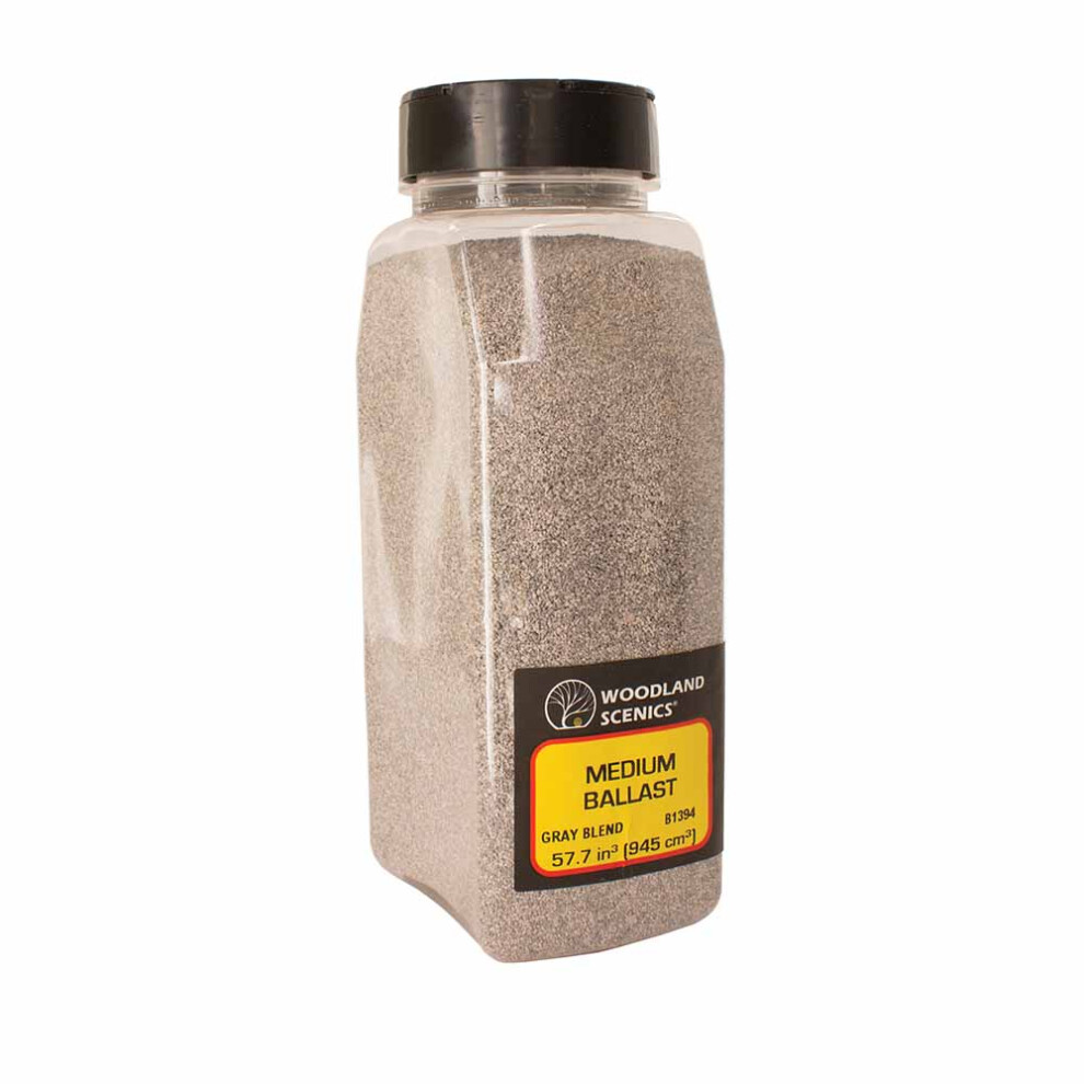 Woodland Scenics B1394 Blend Medium Ballast Shaker Landscaping Grey