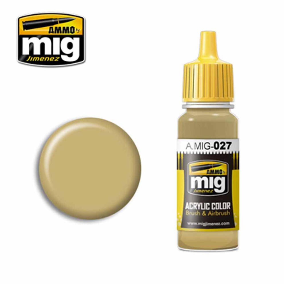 Mig Ammo Cream Ammo By Mig Ral1039 F9 German Sand Beige Acrylic Waterbased Colour A.mig-027 17Ml