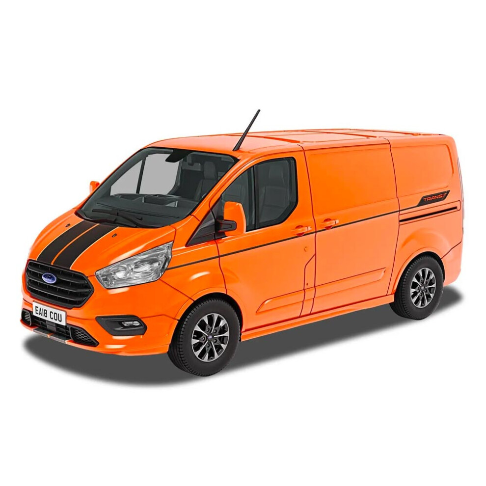 Corgi VA15101 Vanguards Ford Transit Custom Sport, Orange Glow Diecast Car