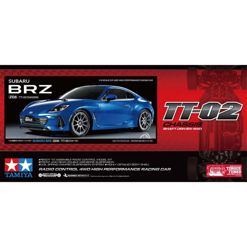 Tamiya RC 58702 Subaru BRZ ZD8 TT-02 1:10 RC Model Car Assembly Kit