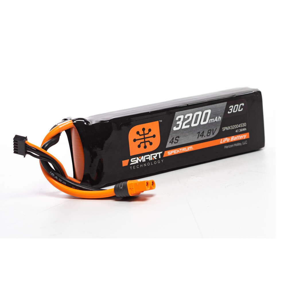 Spektrum 3200Mah 4S 14.8V Smart Lipo Battery 30C; Ic3 Spmx32004s30 605482670651