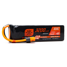 Spektrum 14.8V 3200mAh 4S 100C Smart G2 LiPo Battery: IC3 SPMX324S100