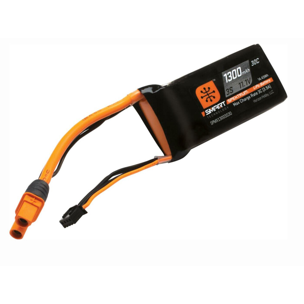 Spektrum 1300Mah 3S 11.1V Smart Lipo Battery 30C Ic3 Spmx13003s30m 605482495773