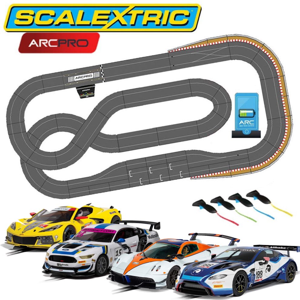 SCALEXTRIC Digital Bundle SL7 2024 - ARC PRO Pit Lane 4 Cars Jadlam Layout