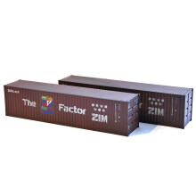 Dapol 40ft Hi-Cube Container Pack (2) ZIM Weathered OO Gauge DA4F-028-153