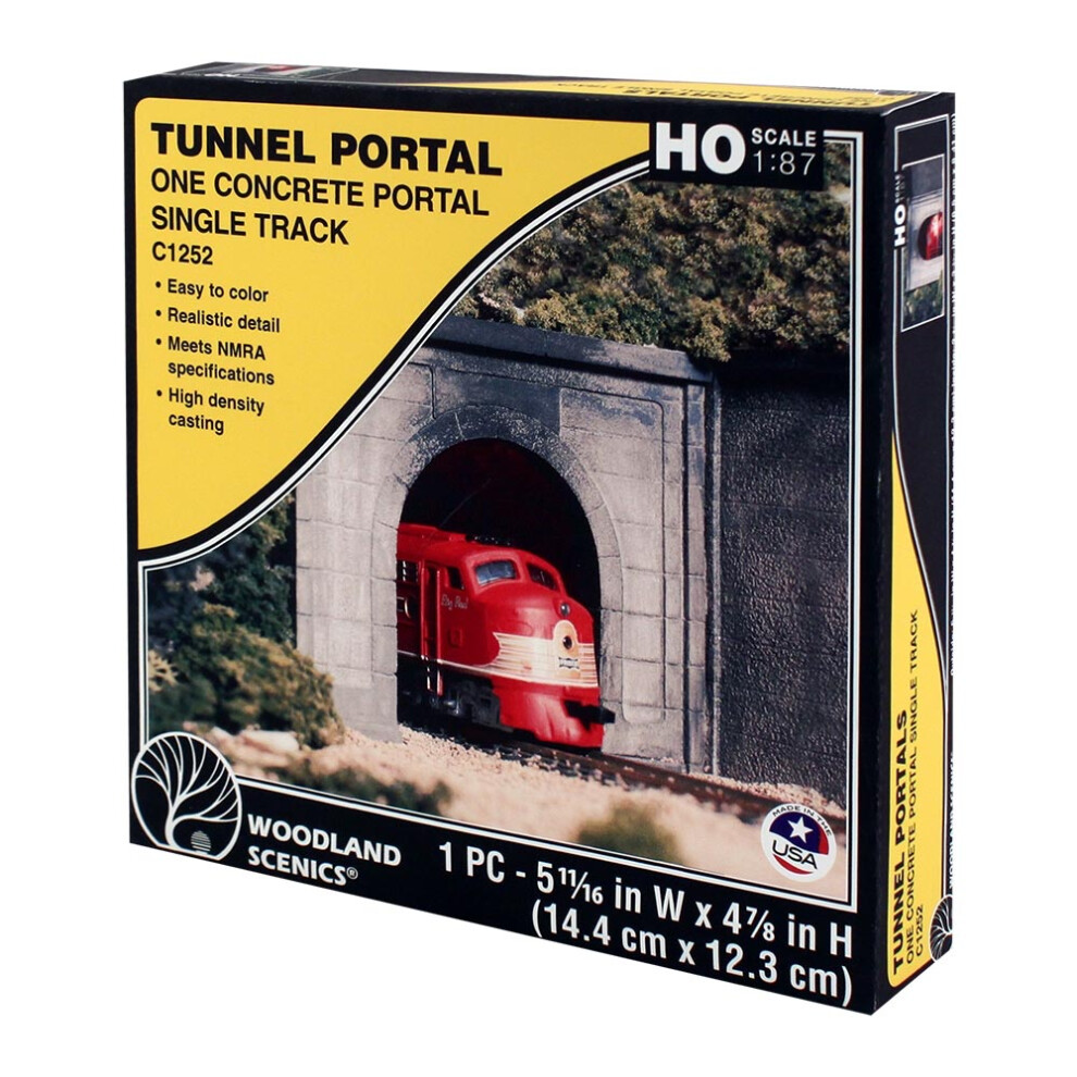 Woodland Scenics C1252 Portail de tunnel simple en b?ton HO Am?nagement paysager ferroviaire ? l'?chelle HO