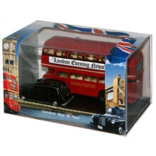 Oxford Diecast LD004 London Bus & Taxi Set OO Gauge