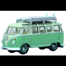 Oxford Diecast Volkswagen Split Screen T1 Samba Bus Turquoise/Blue White ODNVWS005 N Gauge